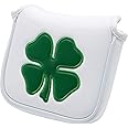 barudan golf Lucky Shamrock Heel Shaft Mallet Cover Square Mallet Putter Cover Headcover Magnetic for Scotty Cameron 6M DB Taylormade Spider S Ping