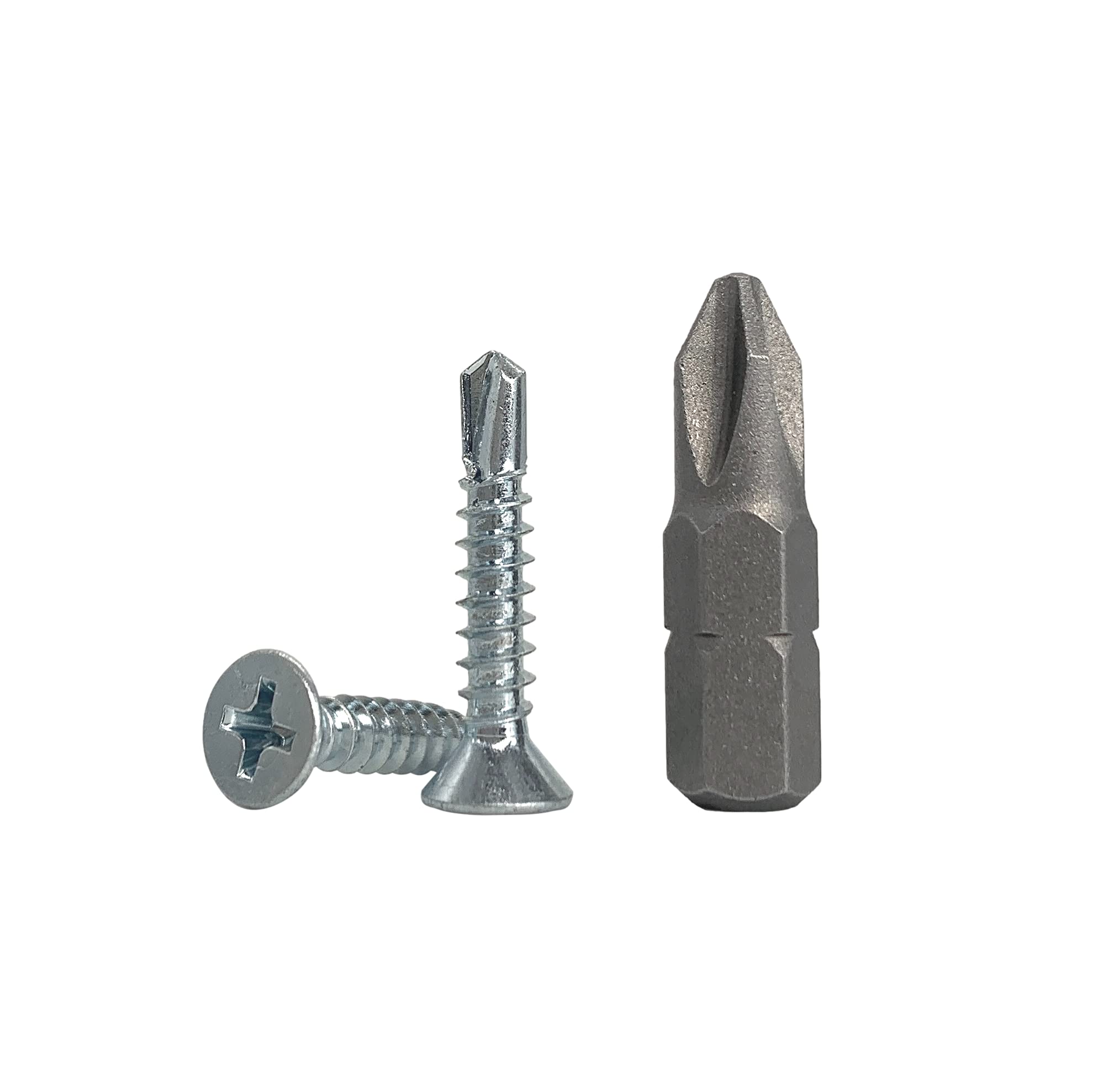 (Pack of 500 pcs) DIN 7504 P Zinc Plated Steel 3.9 x 22 mm Screws, Self-Drilling Sheet Metal Screw, (PH) Phillips Countersunk Head, Self Tapping (500, 3.9 x 22 mm)