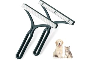 2 Pack Lint Remover Pet Hair Remover - FAKILO Non-Damaging Reusable Dog Cat Hair Remover Lint Cleaner Tools for Carpet, Furni