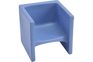 Children's Factory 3-in-1 Cube Chair for Kids, Flexible Seating Classroom Furniture, 1-Pack, Sky Blue