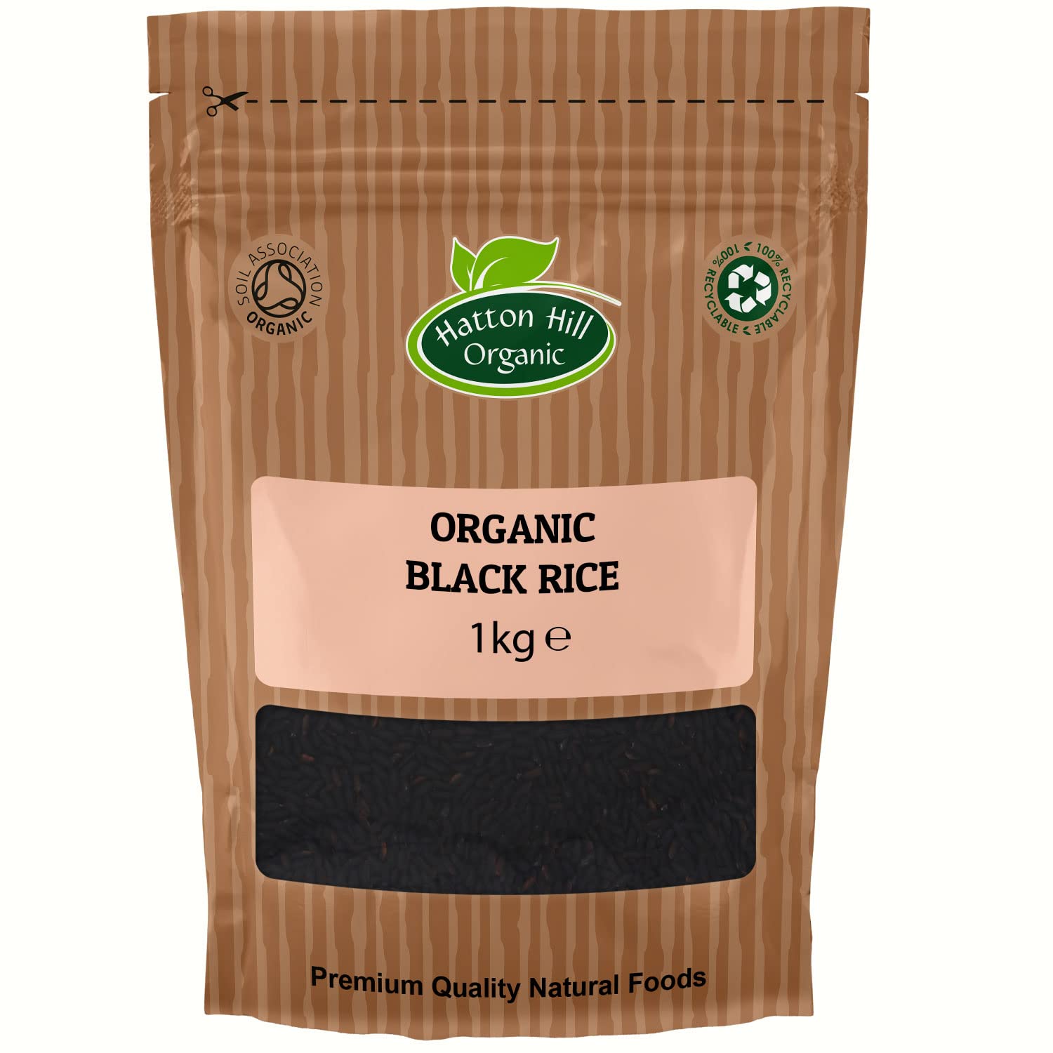 Organic Black Rice 1kg by Hatton Hill Organic - Free UK Delivery