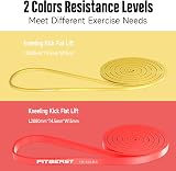 FitBeast Pull Up Bands Set 2 Levels Yellow Red 5-15 & 15-35 LBS view 2