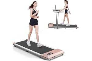 SupeRun Walking Pad, Under Desk Treadmill, 3 in 1 Portable Treadmill with Remote Control LED Display, 2.5 HP Quiet Walking Jogging Machine for Office Home Use, 250 Lbs Capacity