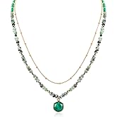 Colorful Beaded Necklace for Women Bohemian Layered Snake Chain Disc Moon Star Hippie Peace Sign Cowboy Hat Boot Horseshoe Natural Stone Choker Necklaces Adjustable Party Summer Jewelry Gift for Women