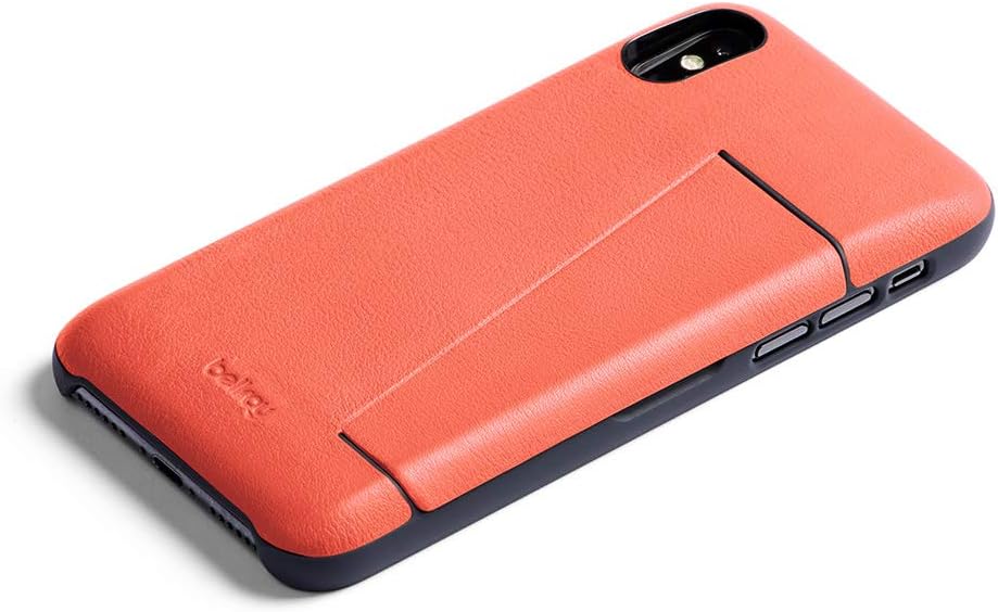 Bellroy Leather iPhone Xs Phone Case - 3 Card - Coral