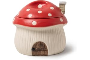 RESVUGA French Onion Soup Bowl with Lid, Ramekin, Funny Mushroom House Style Novelty Bowl, Lava Cakes, Creme Brulee, Egg cook