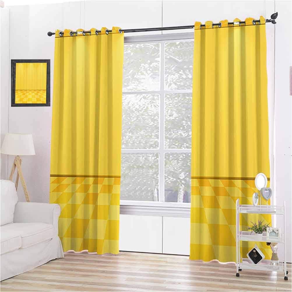 Amazon.com: Yellow Decor Blackout Curtains with Grommets darken Shades