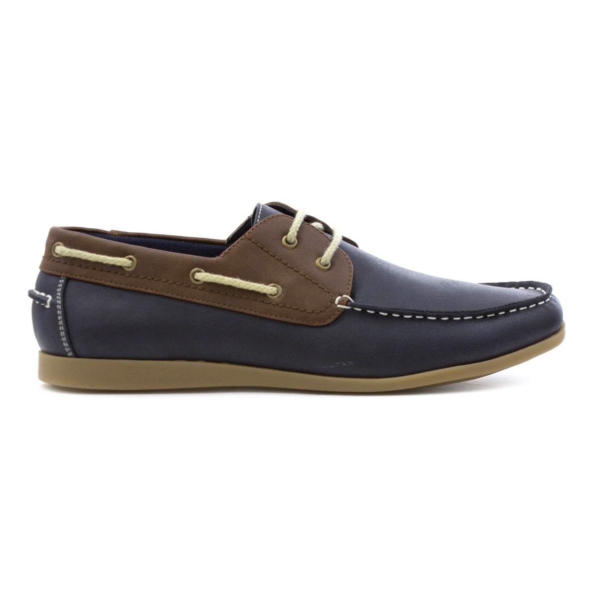 Hobos Mens Navy Lace Up Boat Shoe - Buy 