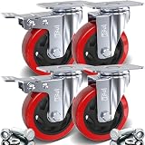 DSL Heavy Duty 4 x 100mm Castor with 2 Braked Double Bearings 700KG