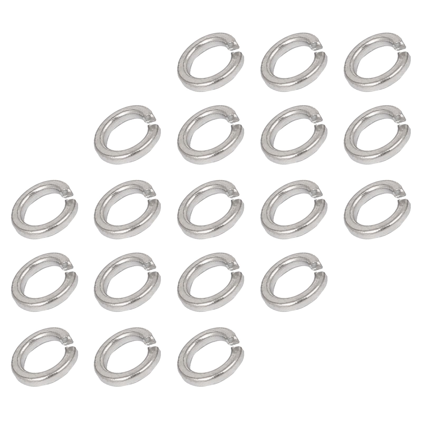 METALLIXITY Split Lock Washer (M4) 100Pcs, 316 Stainless Steel Spring Lock Washer Elastic Gasket - for Household Applications