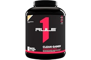 RULE 1 PROTEINS Rule One Proteins, R1 Clean Gainer - High-Protein Lean Gain Formula with 560 Calories, 30g of Full-Spectrum Protein, Over 90g Carbs, Under 6g of Fat (15 Servings, Cookies & Crème)