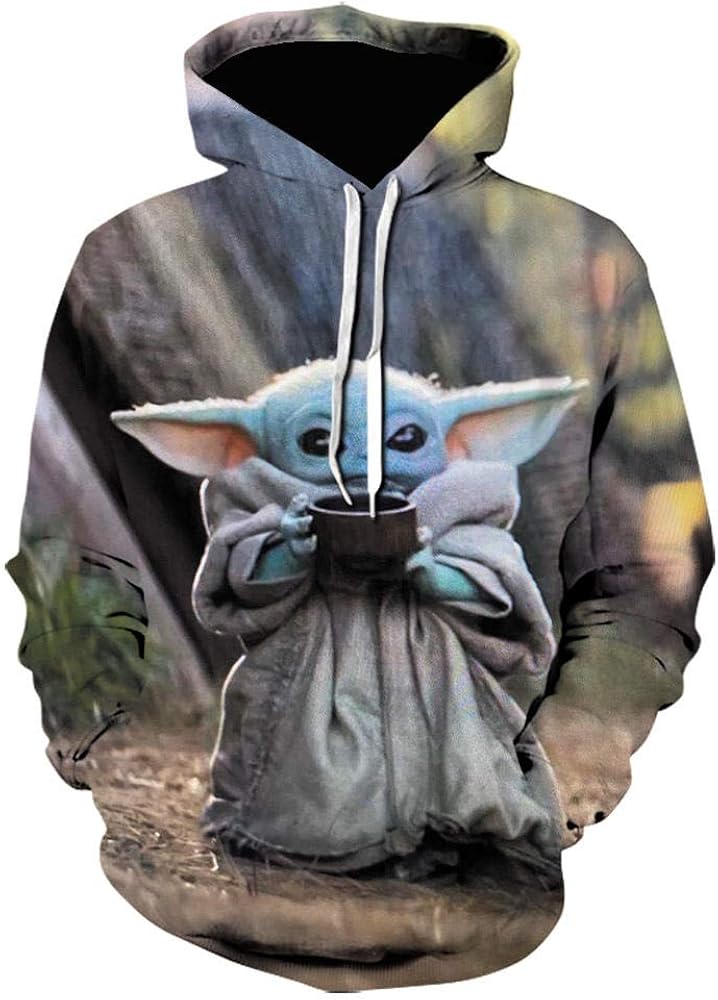 Star Wars The Mandalorian Croquis Lenfant Unisexe Sweat Shirt A Capuche Kaki Bebe Yoda Vetements De Sport Co Sweats A Capuche