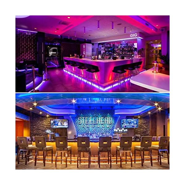 Lepro tira de luces LED de 65.6 pies, tiras LED RGB 5050 ultralargas