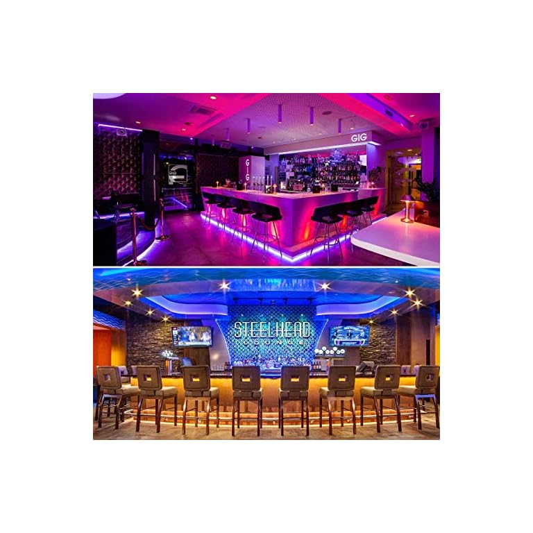 Lepro tira de luces LED de 65.6 pies, tiras LED RGB 5050 ultralargas