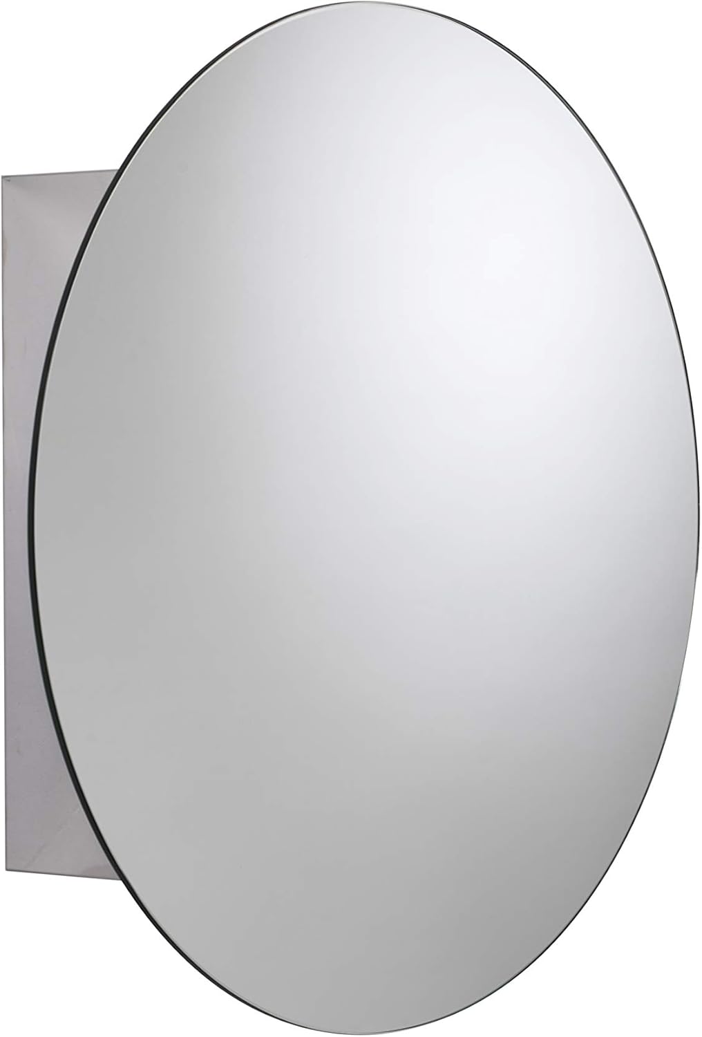 Amazon Com Croydex Severn Stainless Steel Circular Medicine Cabinet With Over Hanging Mirror Door 19 7 X 19 7 X 3 9 In Home Improvement