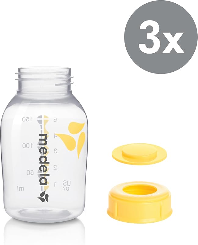 Biberões para armazenamento de leite materno, sem BPA, embalagem de 3 peças de 150 ml