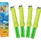 E-KNOW Bubble Wand, 4 Pack Giant Bubble Wand Outdoor Toy for Kids, Recyclable Stainless Steel, Telescopic Design Bubble Party Favors,Works Best with Bubbleventi Bubble Mix