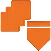 Franklin Sports MLB Throw Down Baseball Bases with Home Plate + Pitcher's Rubber - Backyard Rubber Base Set Perfect for Baseb