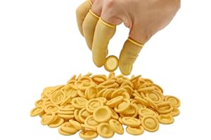 WEELIKMA Finger Cots Disposable Finger Gloves Latex Finger Protectors 100g Finger Condom for Cleaning, Semiconductor, Crafting, Painting, Beauty Industrial Apply. (Approx.220 PCS M)