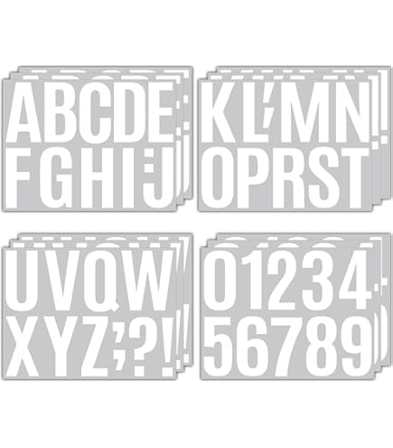 BINLINHONGO 140 Large Alphabet Stickers, 12 Sheets 4 Inch Self