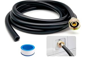 BENWANFEE Leakproof Dehumidifier Drain Hose 3/4 Inch FHT Connection Brass Interface to Prevent Water Leakage 12 Feet Thickened Dehumidifier Hose with Rustproof Durable Connector Fits for Most of Dehumidifiers
