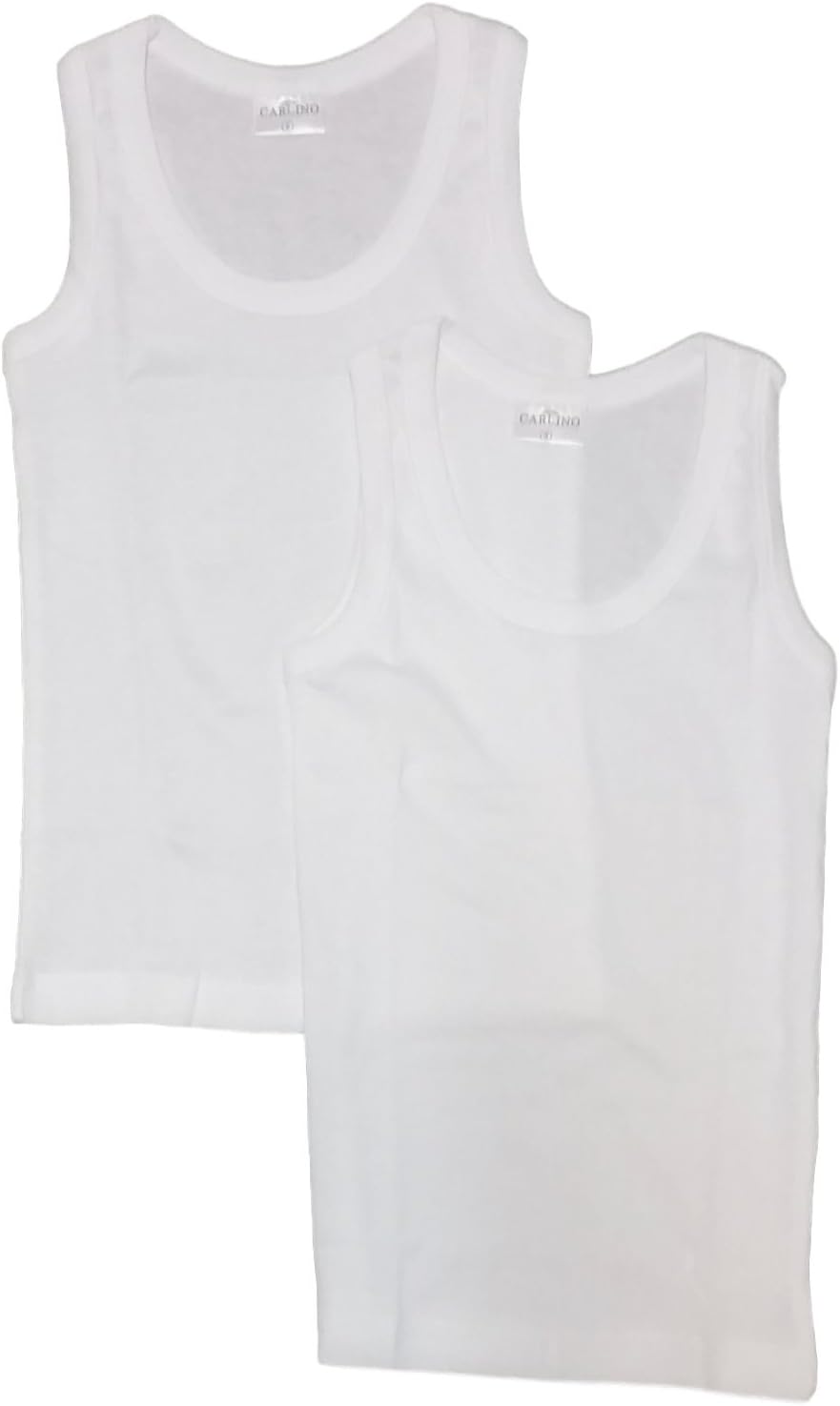 CARLINO 2-Pack Boy's Extra Soft Tank Top Undershirts