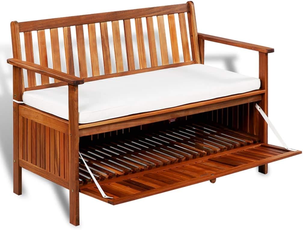 mewmewcat Aufbewahrungsbank Sitzbank mit Stauraum Gartenbank Flurbank