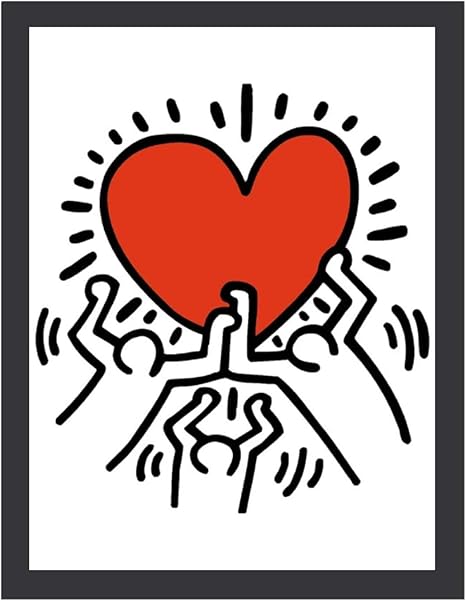 Amazon アートフレーム アートポスター 絵画 キースヘリング アートパネル 壁掛け 壁飾り絵 壁絵 インテリア おしゃれ 壁紙ポスター プレゼント 30x40cm モダンアート 壁画 ウォールアート 装飾画 額縁付き 木枠セット ウォールステッカー オンライン通販