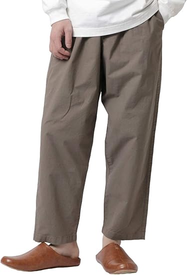 Amazon オイルケーキ ルームウエア メンズ チノパン カラーパンツ ロングパンツ イージーパンツ ストレッチ ワイド 夏 ロングパンツ 通販