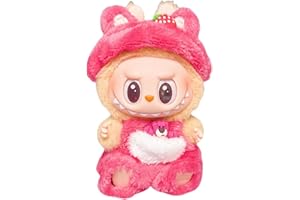 XINBALOVE Doll Clothes Compatible with 15cm & 17cm Labubu (No Doll Included), Faking Animal Style Outfit Jumpsuit, Cute Fashion Overalls Set for 15 17cm La bubu, Dress Up Clothes for Labubu (Bear