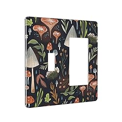 Boho Mushroom Forests 2 Gang Single Toggle Rocker