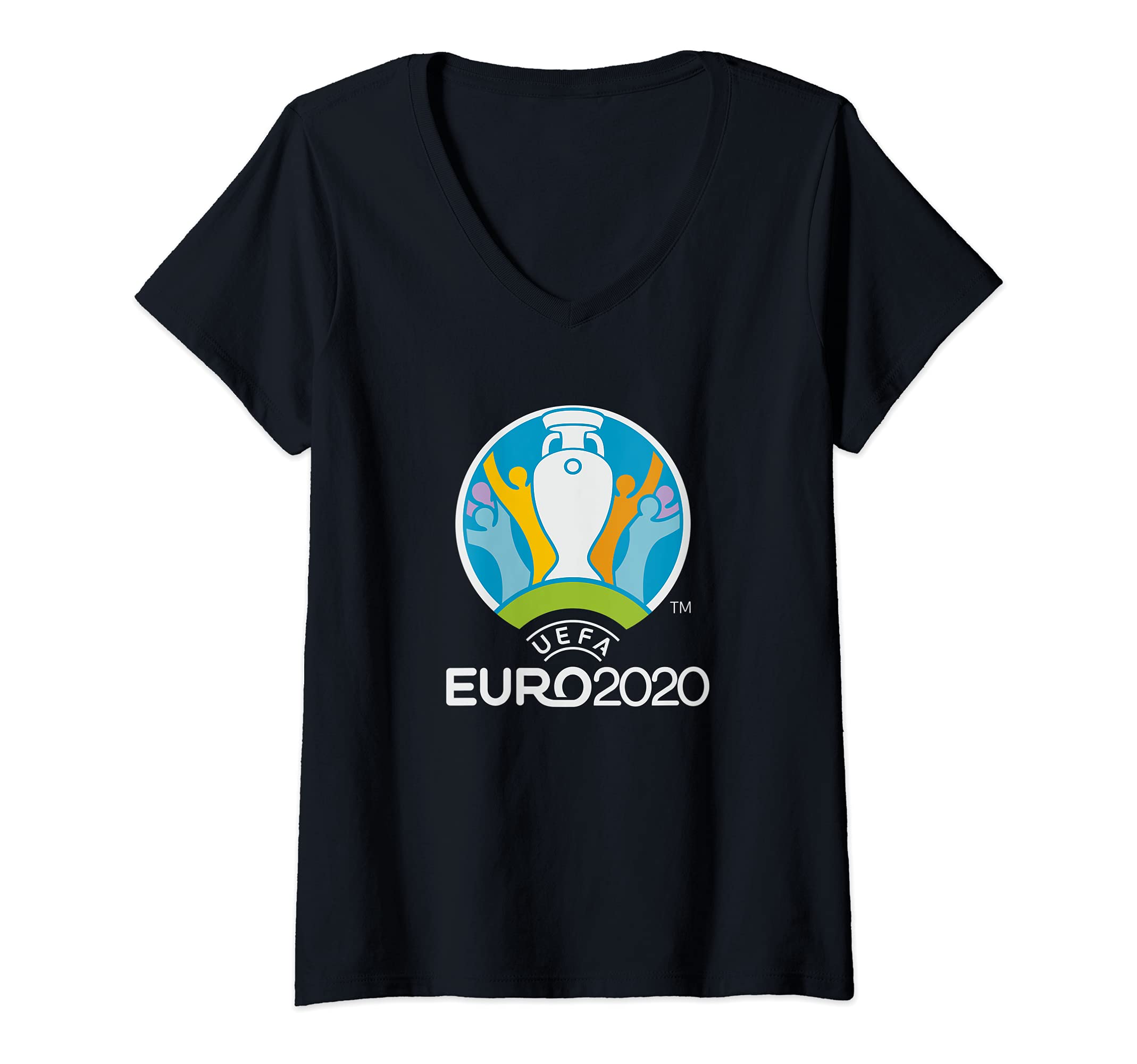 Womens UEFA EURO 2020 "Logo" V-Neck T-Shirt