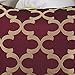 CaliTime Pack of 2 Soft Throw Pillow Covers Cases for Couch Sofa Home Decoration Modern Quatrefoil Trellis Geometric 18 X 18 Inches Burgundy Gold