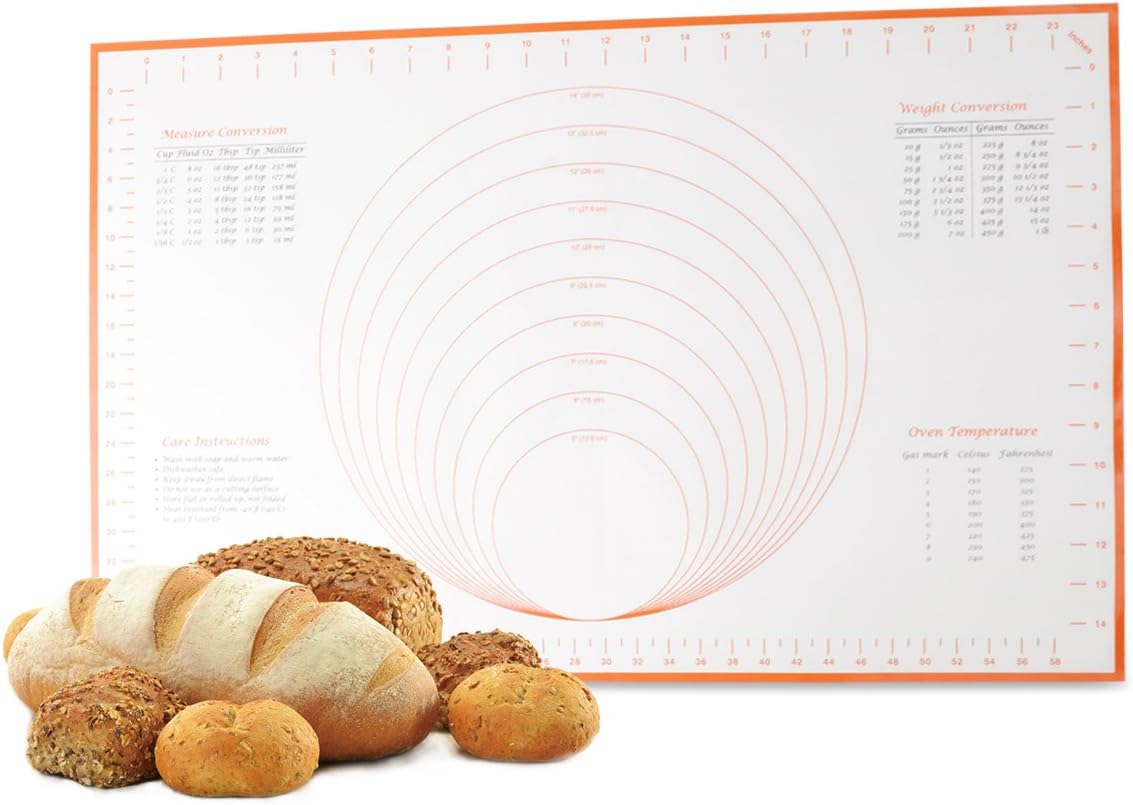 Eazeehome 66×44CM Extra Large Silicone Baking Mat Non Stick for Pastry Rolling Dough Working Mat Non Slip Pizza Breads Desserts