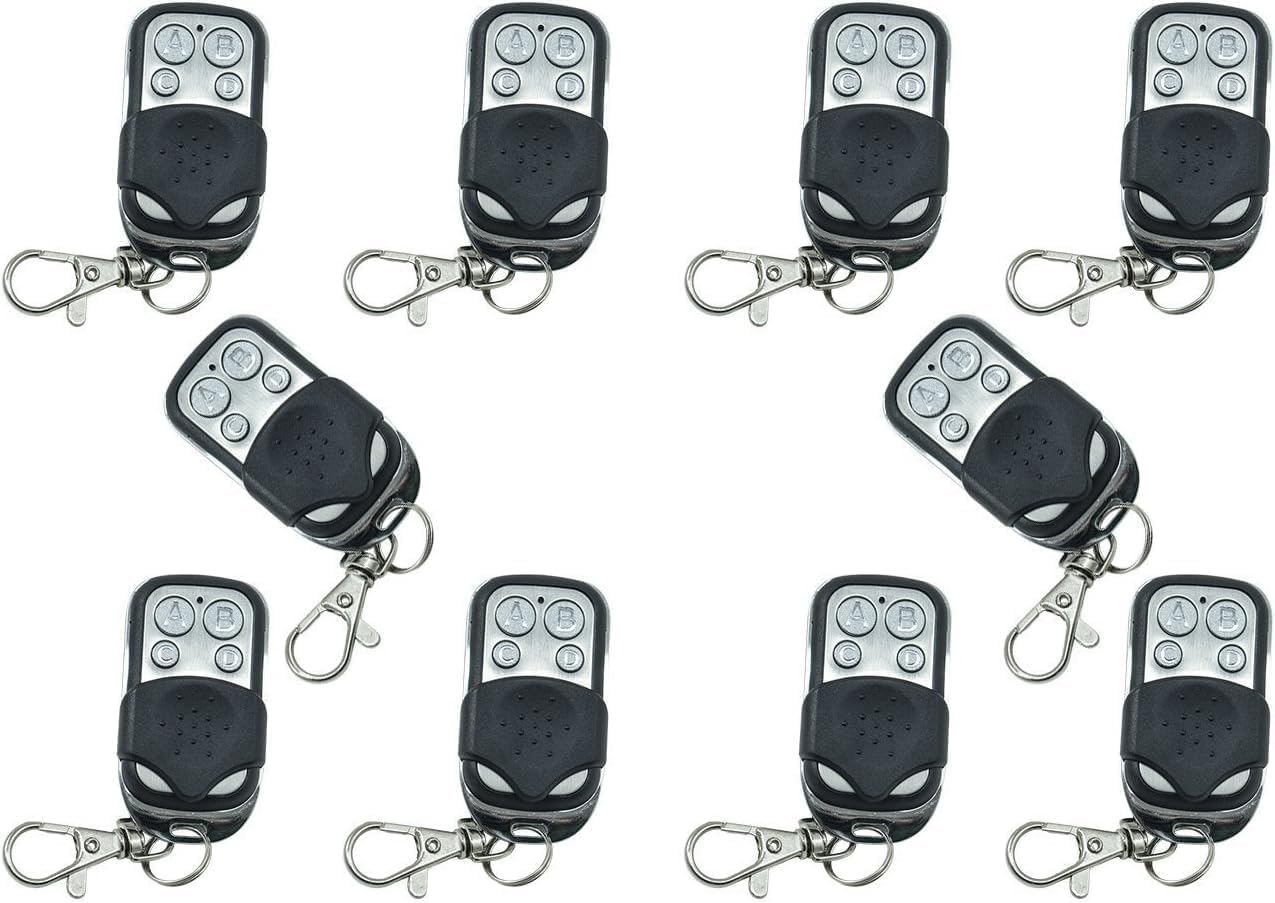 SQUADO Set of 10 Universal Remote Control Automatic Gate Duplicator Wireless Remote Universal 433MHz