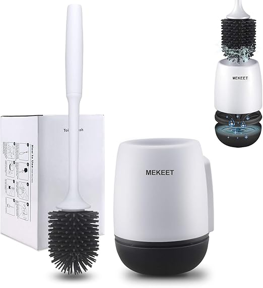 Accessoires Wc Blanc Noir Brosse Wc Et Support Balayette Toilettes En Silicone Balai Wc Avec Porte Ensemble Balet Pour Nettoyante Toilette Mural Suspendu Debout Etage Hygienique Antibacterienne Toilet Brush Set Cuisine Maison Lemoncitylive Com