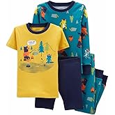 Carter's Toddler Boy's 4 piece Cotton Pajamas (Catching Some ZZZZ's, 3T)