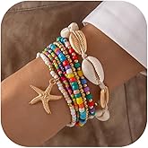 choice of all Shell Bracelets for Women Boho Layered Beaded Bracelets Seashell Bracelets Starfish Bracelets Summer Beach Bracelets Jewelry Accessories