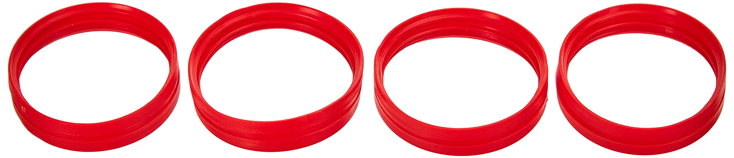 Zolux - ZO-206031 4 Connector Rings for Rodent Tube Diameter 6 cm Red