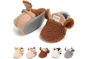 LAFEGEN Baby Booties for Boys Girls with Soft Lining Non Slip Gripper Newborn Infant Slipper Socks Toddler First Walker Crib Shoes 0-18 Months