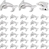 HOBBIESAY 80 Pcs Tibetan Style Dolphin Spacer Beads, Antique Silver, Alloy, Hole:1.4mm