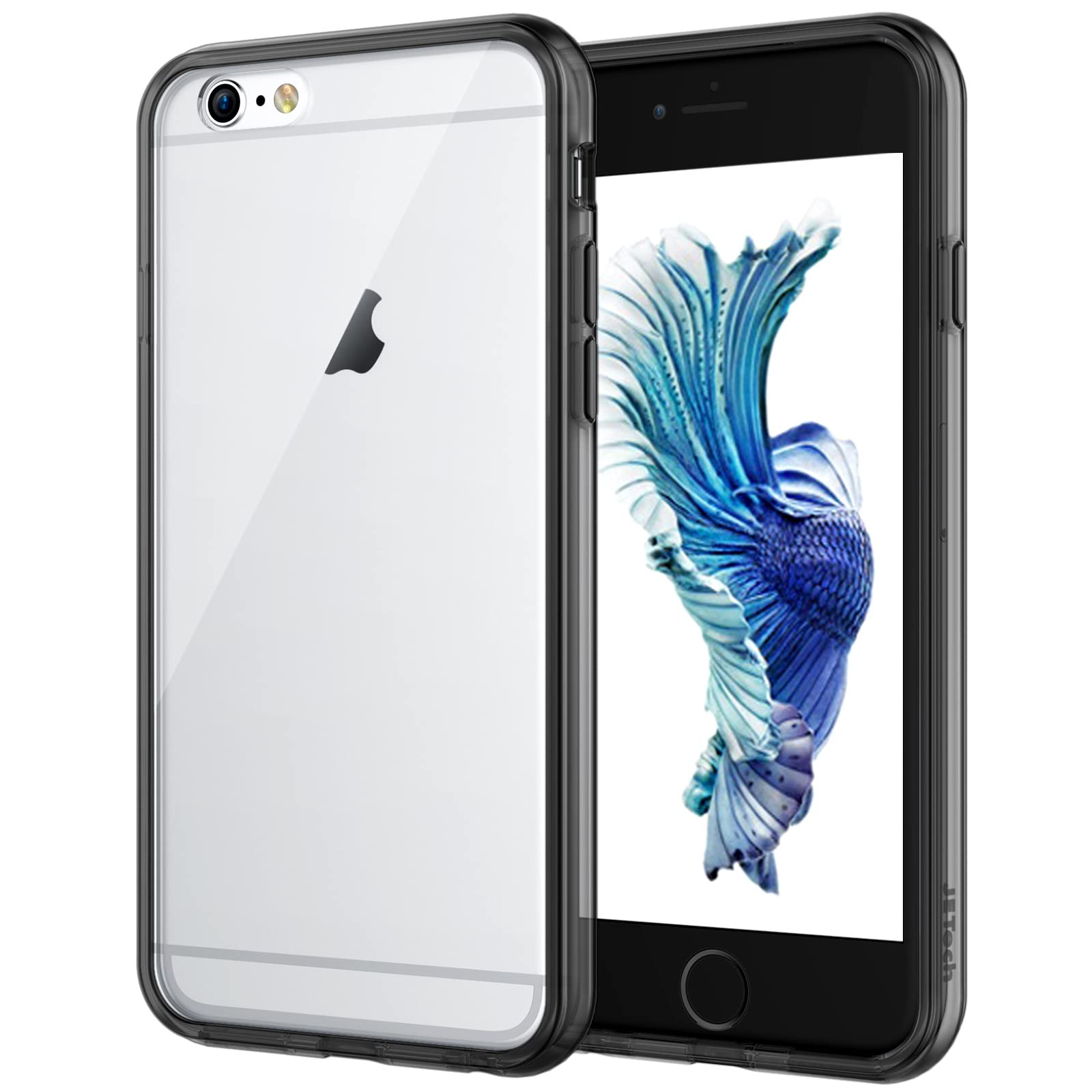 Photo 1 of JETech Case for iPhone 6 Plus and iPhone 6s Plus 5.5-Inch, Non-Yellowing Shockproof Phone Bumper Cover, Anti-Scratch Clear Back (Black)