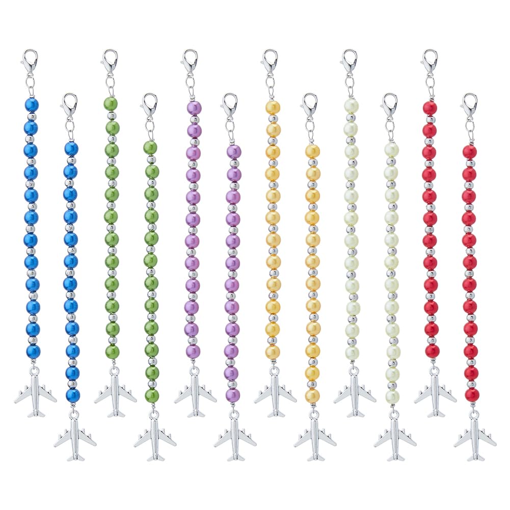 SUPERFINDINGS 12PCS 6Colors Zipper Helper Pulls for Dresses & Boots, Length: 15cm