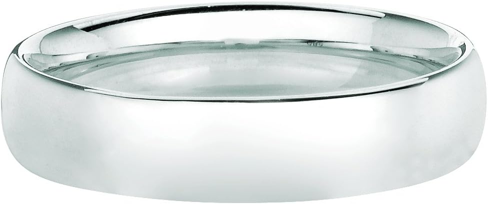 14kt White Gold 4mm Shiny Band Style Ring Sixe-06