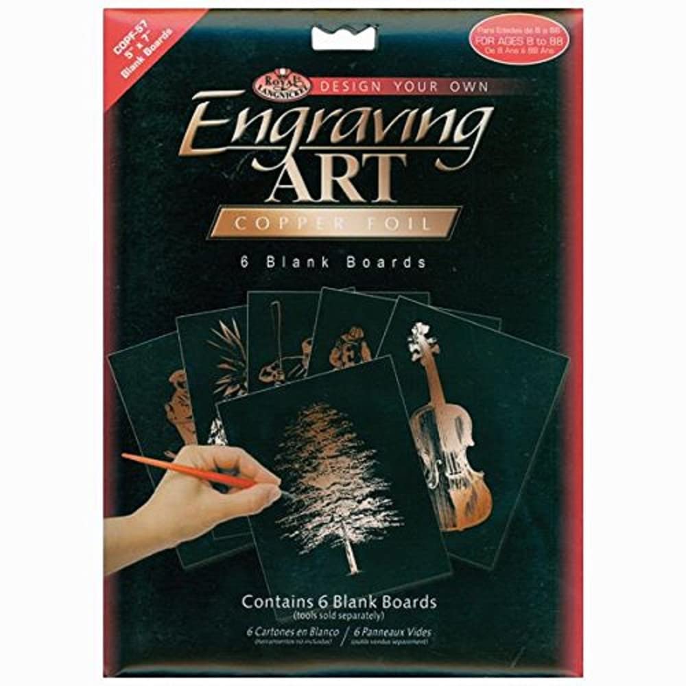 Royal & Langnickel Engraving Art Copper 5 x 7 inch Blank Board (Pack of 6)