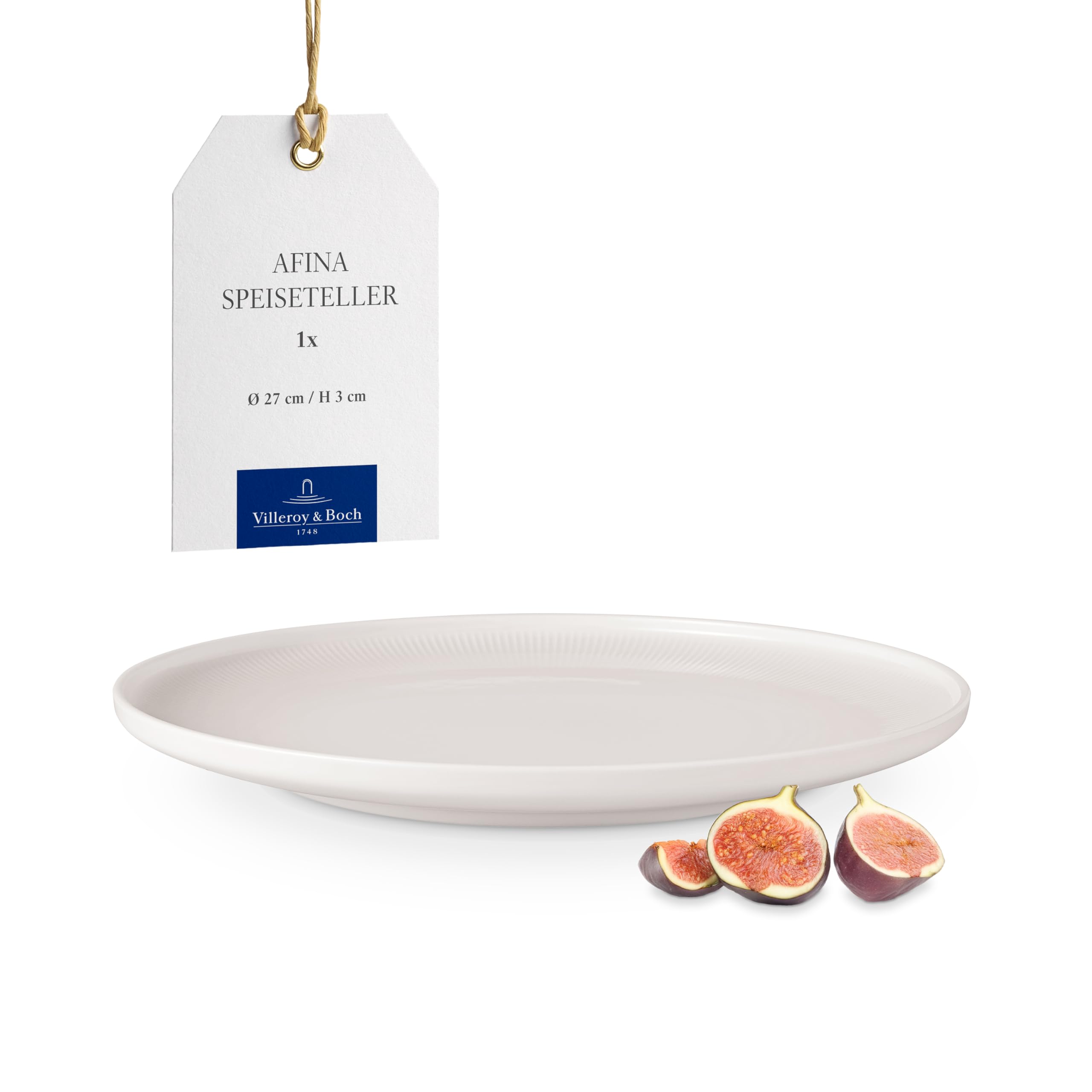 Photo 1 of Villeroy & Boch - Afina Dinner Plate Made of Premium Porcelain, Plate for Main Courses, Made in Germany, Dishwasher and Microwave Safe, 10.5 in, Stackable, White