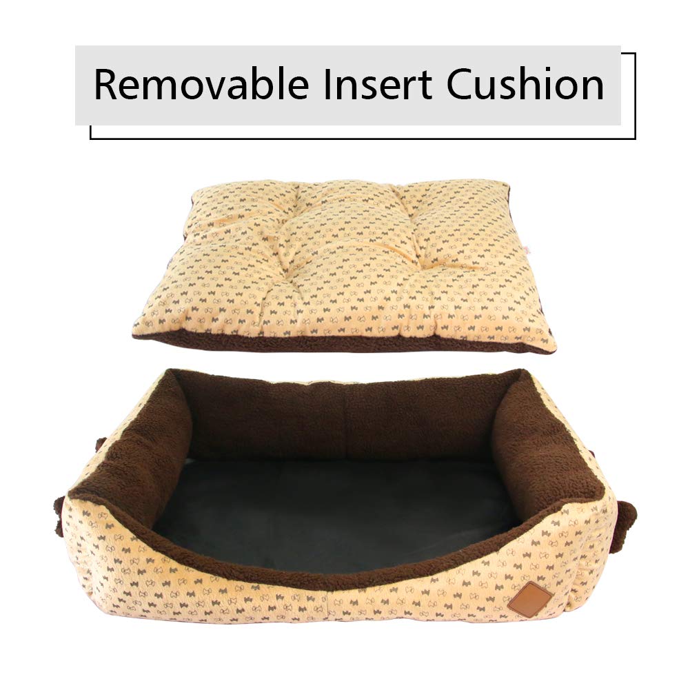 Cuccia per Cane da Interno con Cuscino, Cuccia Cani Divano Cucce Gatti Letto Lettino per Cane Taglia Grande, Marrone