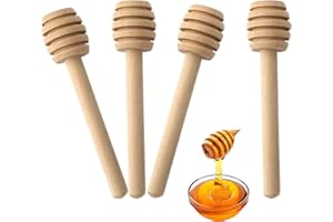 YYGMSS 70 PCS Honey Dipper Stick,3 inch Mini Honey Dippers, Wooden Honey Dipper Stick,Honey Stirrer Honey Wand for honey Collecting Dispensing Drizzling Jar Portable and Wedding Party