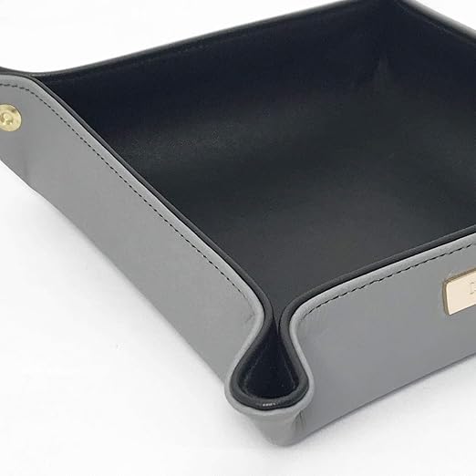 Lederablage Ablagefach schwarz 30cm x 28cm x 6cm ITA Leathercraft
