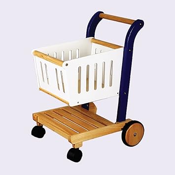 Brainsmith Kids Wooden Shopping Cart-Brainsmith - Kitchen Set - Birthday Gift - Child Safe Toys -